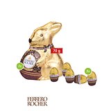 Grosses Osternest mit Schokolade von Ferrero Rocher