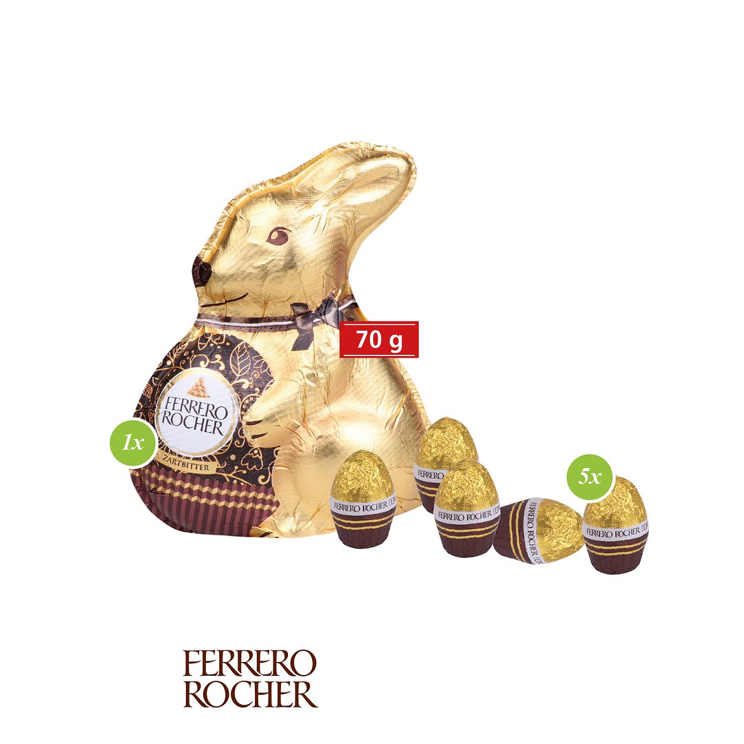 Grosses Osternest mit Schokolade von Ferrero Rocher