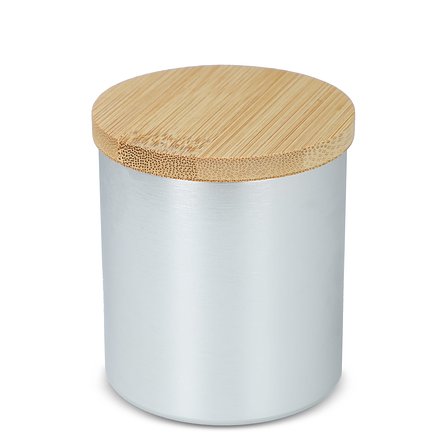 Bhakti-Duftkerze auf pflanzlicher Basis in recyceltem Aluminiumgefäß Elinele