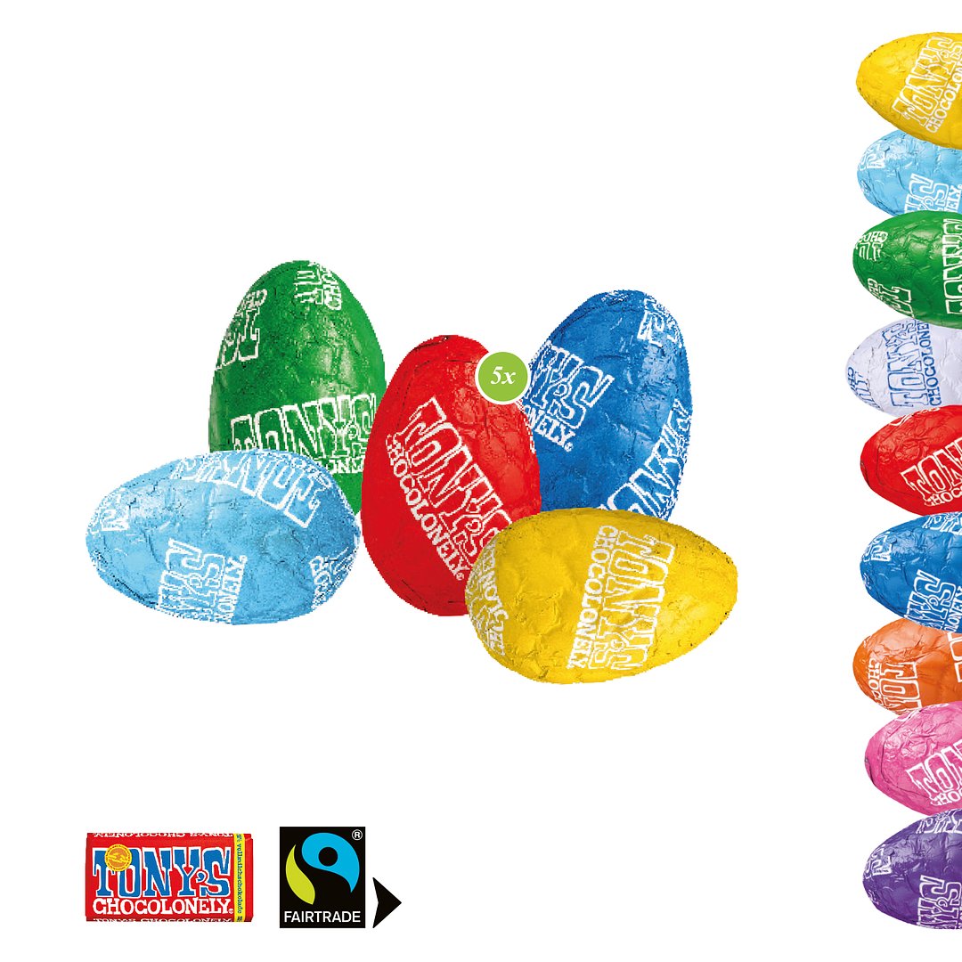 Premium „Osterei“ mit Tony´s Chocolonely Ostereier