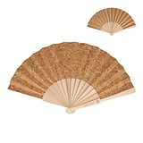 Fächer aus Holz mit Korkgewebe Dumeniga