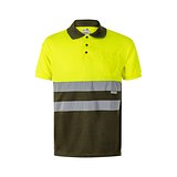 Zweifarbiges Poloshirt im Bird-Eye-Design (160g/m²) mit kurzen Ärmeln, aus Polyester (100%) Mudyli