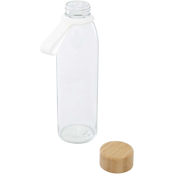 500 ml Glas-Flasche mit Silikongriff und Bambusdeckel - Giafer