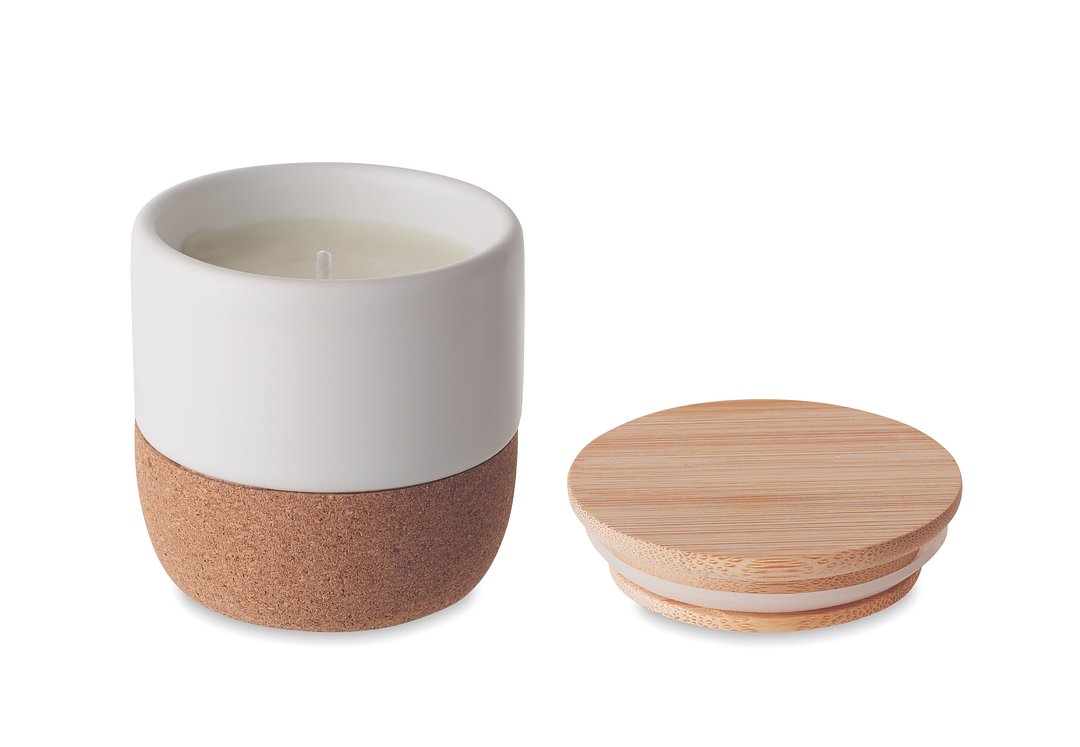 Kerze im Steinguttopf 80 g Merin