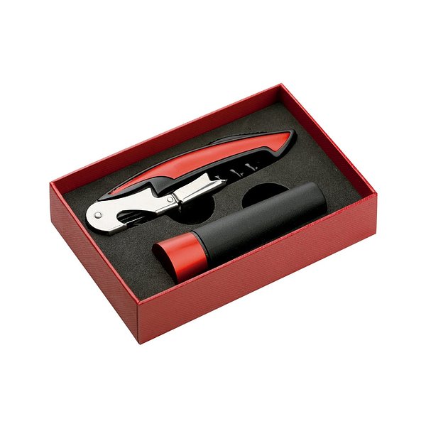 Weinset aus Aluminium und ABS Helll