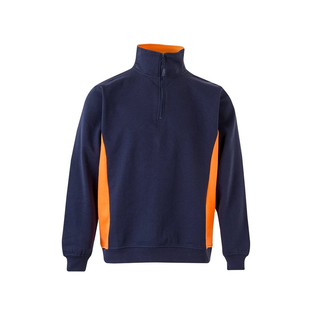 Zweifarbiges Frottee-Sweatshirt (260 g/m²), aus Polyester (65 %) und Baumwolle (35 %) Rudorscht