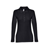 Damen Langarm-Poloshirt Minata