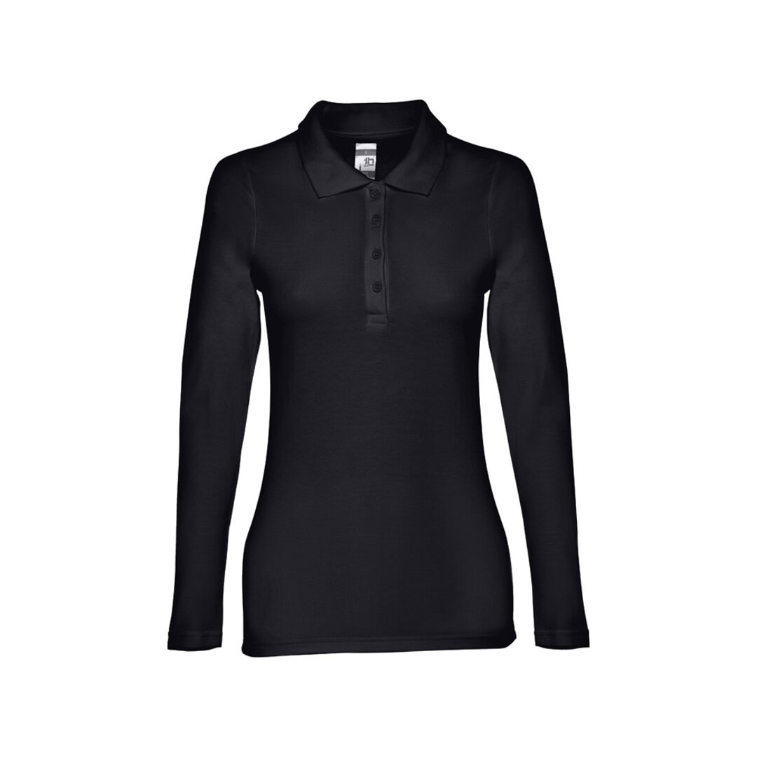 Damen Langarm-Poloshirt Minata
