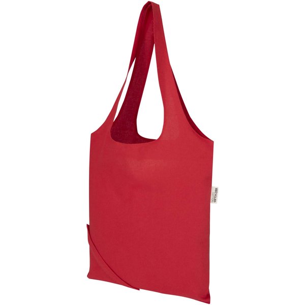 Blend 140 g/m², GRS-zertifizierte, faltbare Baumwoll Tragetasche, 7 l - Grin