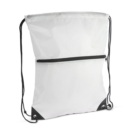 Kordelzugtasche 210T R-PET mit Reißverschluss Rueli
