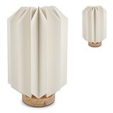 faltbare Papier-LED-Lampe Eos auf Holzsockel, 25cm (Briefkastengröße) Chlannana