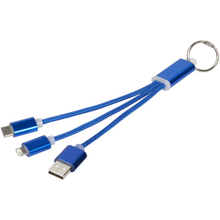 3-in-1 Ladekabel mit Schlüsselanhänger - Jürgia