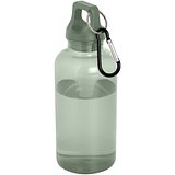400 ml RCS-zertifizierte Trinkflasche aus recyceltem Kunststoff mit Karabiner - Emerik