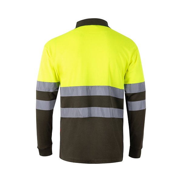 Zweifarbiges Poloshirt im Bird-Eye-Design (160g/m²) mit langen Ärmeln, aus Polyester (100%) Beatiani