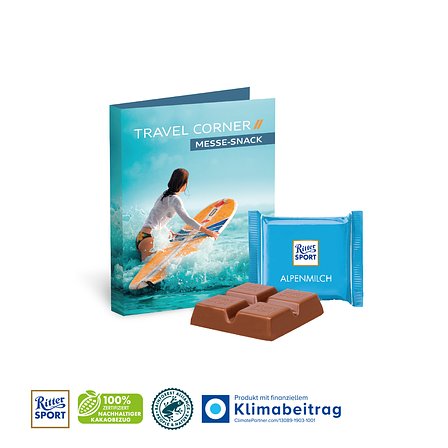 Werbe-Klappkarte mit süsser Füllung