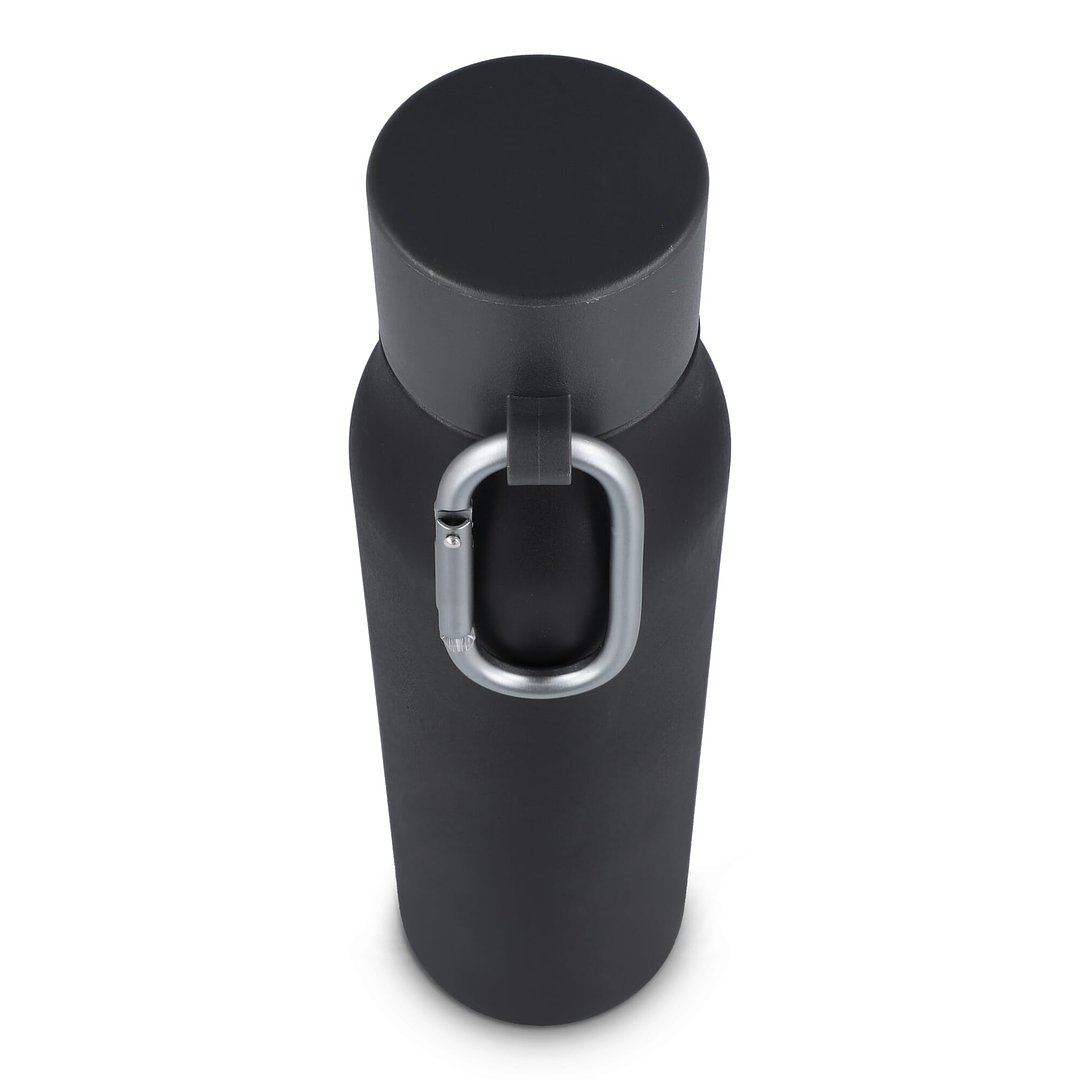 Karabiner mattierte Isolierflasche 600 ml Paunas