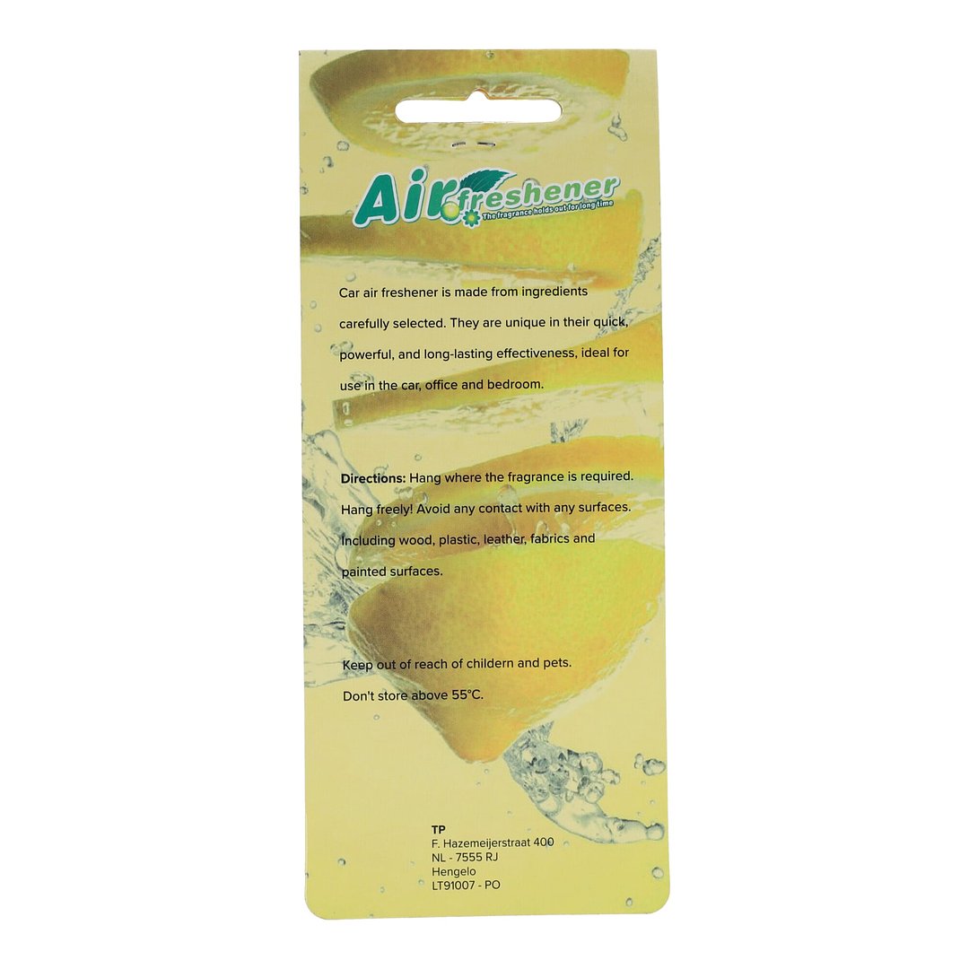 Auto-Lufterfrischer rund mit Zitronenduft Dorsicori