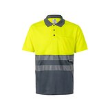 Zweifarbiges Poloshirt im Bird-Eye-Design (160g/m²) mit kurzen Ärmeln, aus Polyester (100%) Nicha