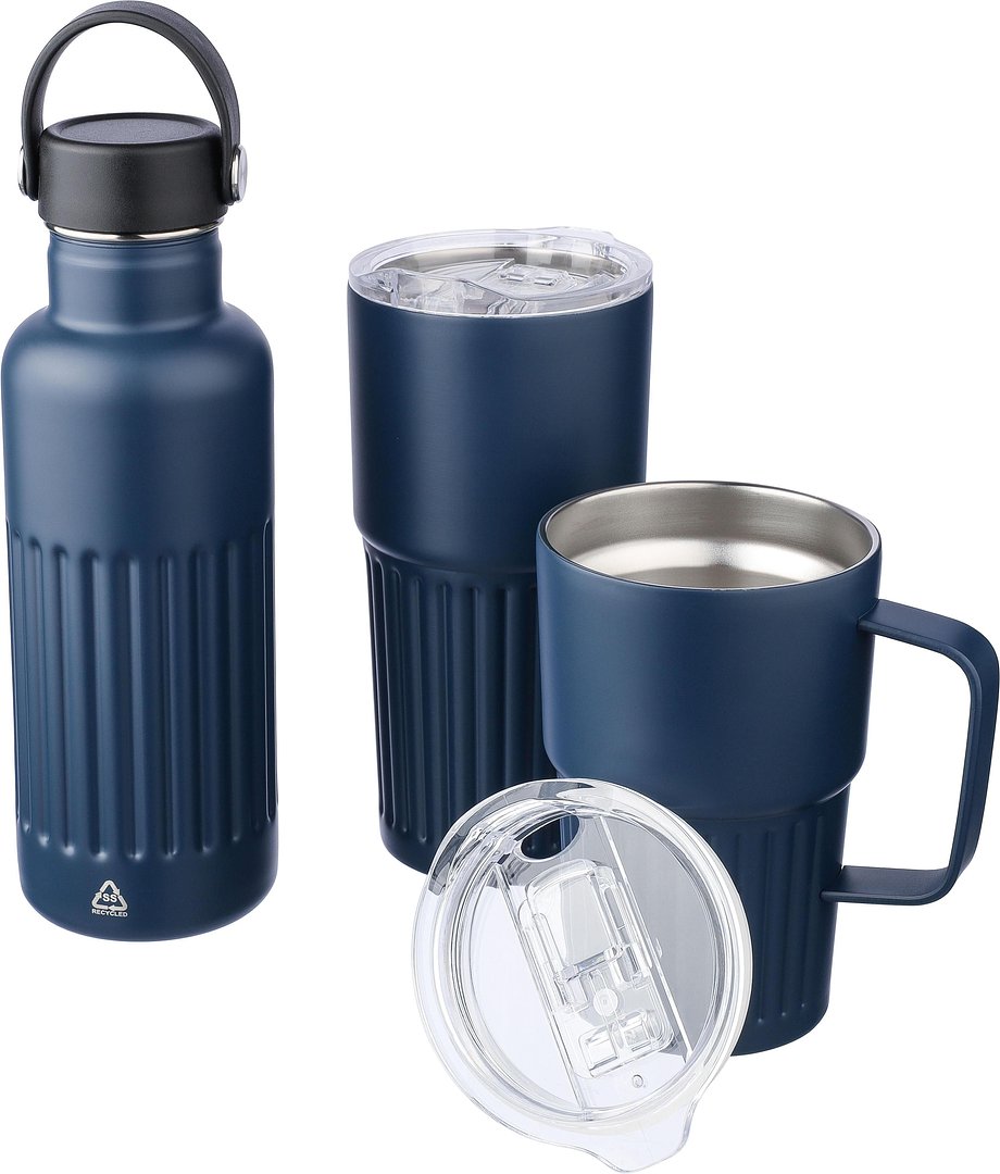 Recycelter Edelstahl-Trinkbecher mit doppelter Wand (500 ml) Walurix