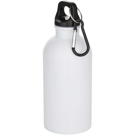 400 ml RSC-zertifizierte einwandige Sublimation Trinkflasche aus recyceltem Edelstahl mit Karabinerhaken - Gianneli