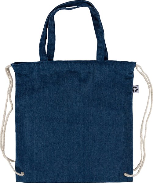 Recycelte Denim-Kordeltasche Leycile