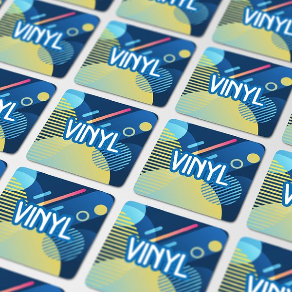 Vinyl Sticker Quadrat 30x30mm Ylannas