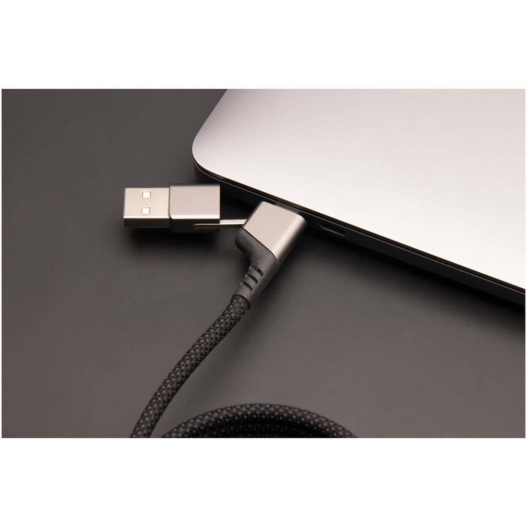 100W magnetisches, ultraschnelles 4-in-1 Ladekabel aus rPET - Lüzzanna