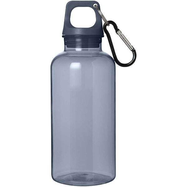 400 ml RCS-zertifizierte Trinkflasche aus recyceltem Kunststoff mit Karabiner - Emerik