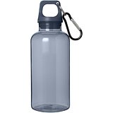 400 ml RCS-zertifizierte Trinkflasche aus recyceltem Kunststoff mit Karabiner - Emerik