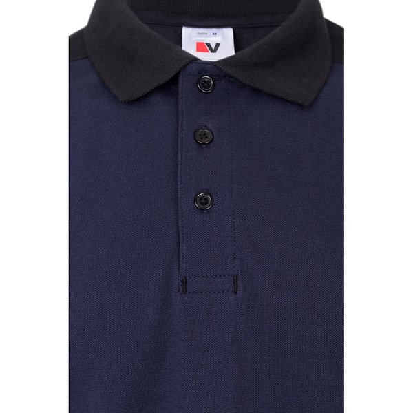 Zweifarbiges Stretch-Piqué-Poloshirt (200 g/m²) mit kurzen Ärmeln, aus Polyester (96 %) und Elastan (4 %) Duricalie