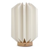 faltbare Papier-LED-Lampe Eos auf Holzsockel, 25cm (Briefkastengröße) Chlannana