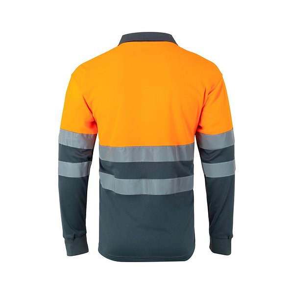 Zweifarbiges Poloshirt im Bird-Eye-Design (160g/m²) mit langen Ärmeln, aus Polyester (100%) Beatiani