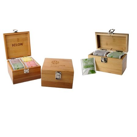 Teekiste mit 2 oder 4 Fächern