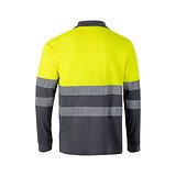 Zweifarbiges Piqué-Poloshirt (150g/m²) mit langen Ärmeln, aus Baumwolle (55%) und Polyester (45%) Annicas
