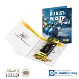 Werbe-Klappkarte mit süsser Füllung