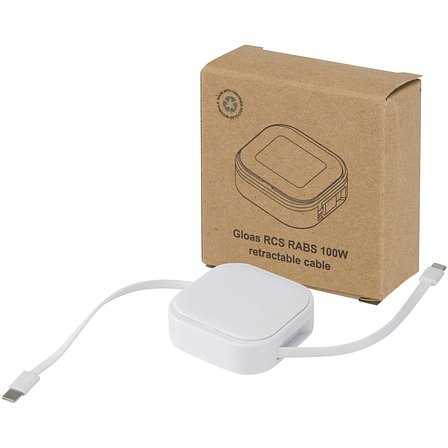 Aufrollbares 5 in 1 Kabel aus Recyclingmaterial mit Datensynchronisierung und 100 W Schnellladefunktion sowie Smartphone Toolkit - Ainatht