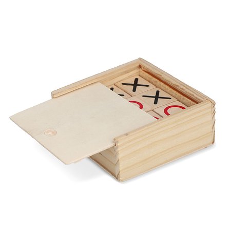 Tic Tac Toe Set in Holzkiste Walun