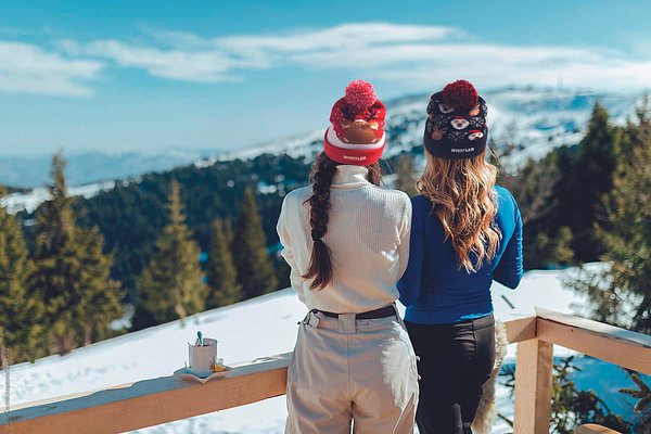 Weihnachtliche Strickmütze LED Benestel