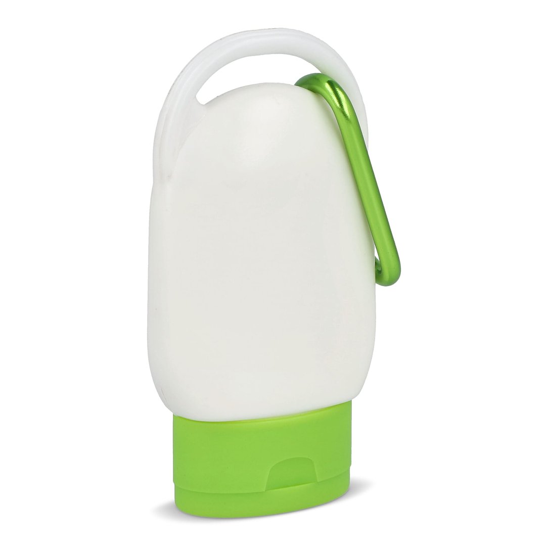 Sonnenschutzlotion mit Karabiner SPF30 aus recyceltem Material Hatrudi