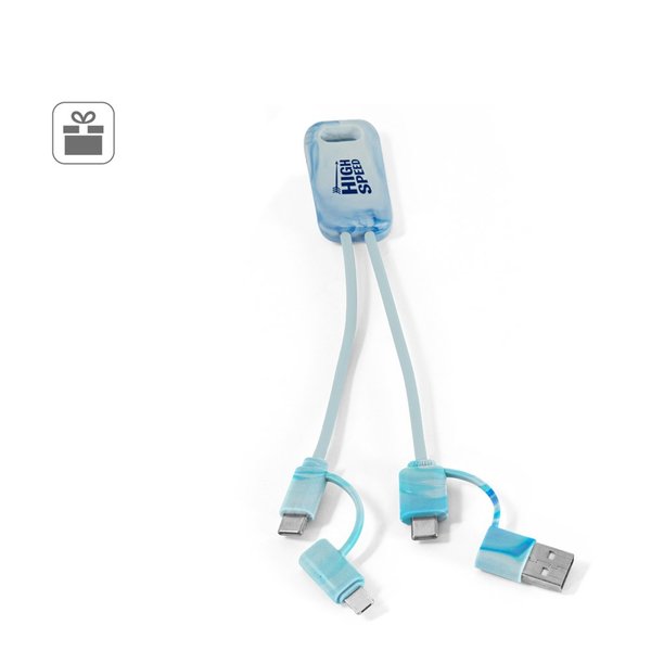 Superschnelles 6-in-1-USB-Kabel aus 100 % rPET Ramik
