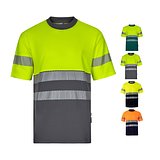 Zweifarbiges T-Shirt aus Piqué (150 g/m²), aus Baumwolle (55 %) und Polyester (45 %) Reivan