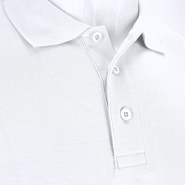 Erwachsene Weiss Polo-Shirt Idlot