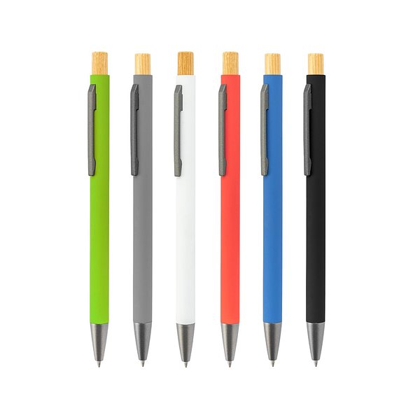 Kugelschreiber aus recyceltem Aluminium (100 % rAL) mit Gummibeschichtung Annang