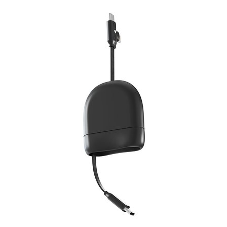ICE-R Einziehbares USB-C- und Lightning-Kabel 60 W 1 Meter Vregun