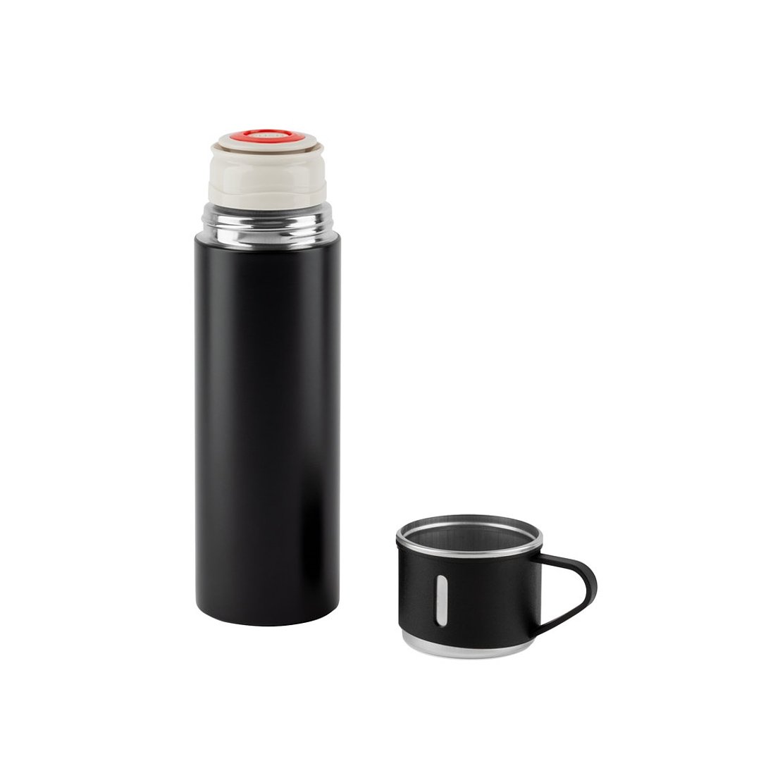 Doppelwandige Edelstahlflasche (90% recycelt) mit matter Oberfläche 490 ml Emeria