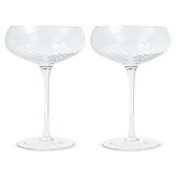 Byon Opacity 2er-Set Sektgläser mit stilvollem Glasmuster 300ml Sarena
