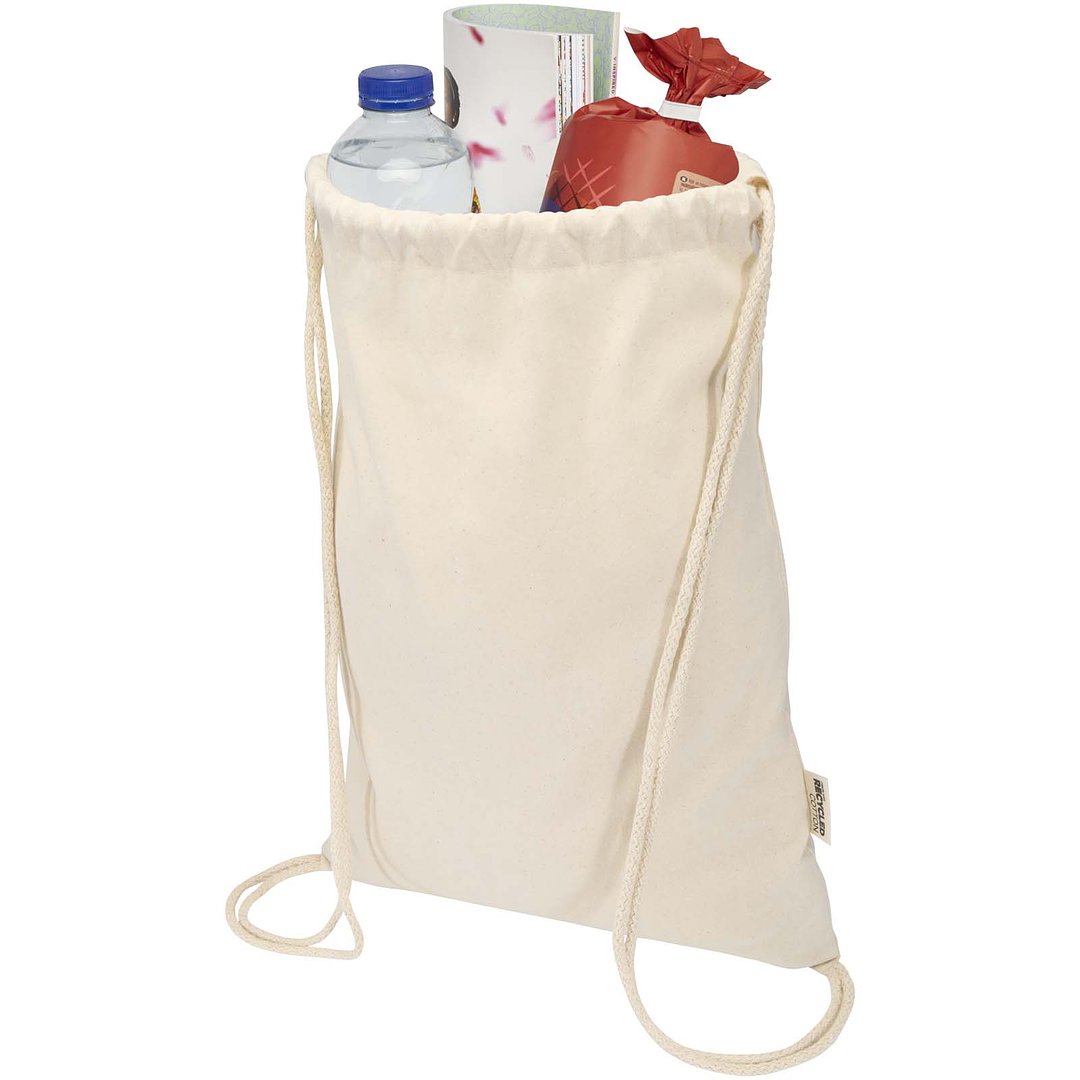 Blend 180 g/m² Sportbeutel aus GRS recycelter Baumwolle 5L - Cierica