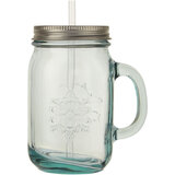 Becher mit Trinkhalm aus recyceltem Glas - Beatria