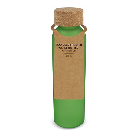 Gefrostete flasche aus recyceltem Glas mit Korkdeckel 500ml Utzarjat