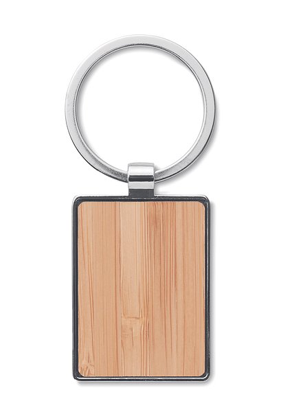 Schlüsselring Bambus, eckig Köbik